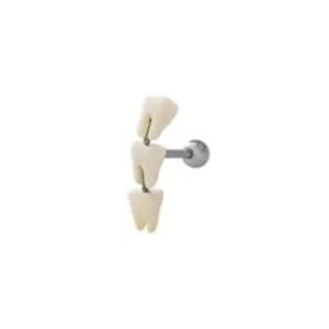 White Teeth Crawler Cartilage Barbell